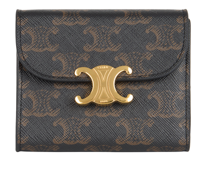 Celine Triomphe Compact Wallet, front view